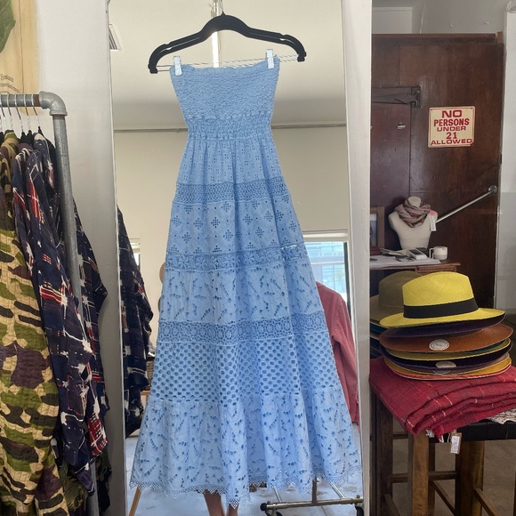 Temptation Positano Savio Strapless Midi Dress in Cielo - Picture 1 of 2